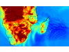 Simulated surface CO concentration by WRF-GHG”