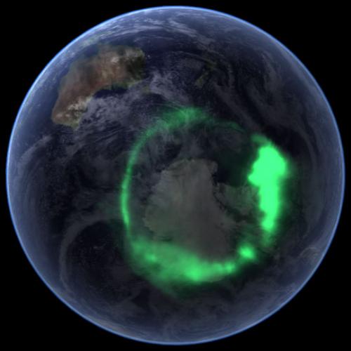 Ovales auroraux visibles depuis l’espace