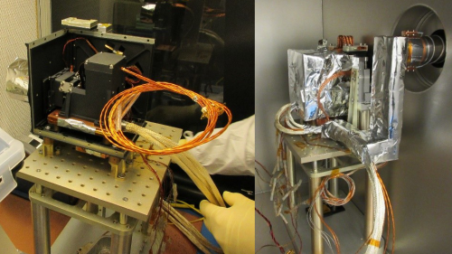 MAJIS VIS-NIR detector integratie in de vacuümkamer