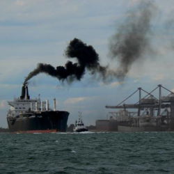 Ship manoeuvres out of Port Saint Louis du Rhone